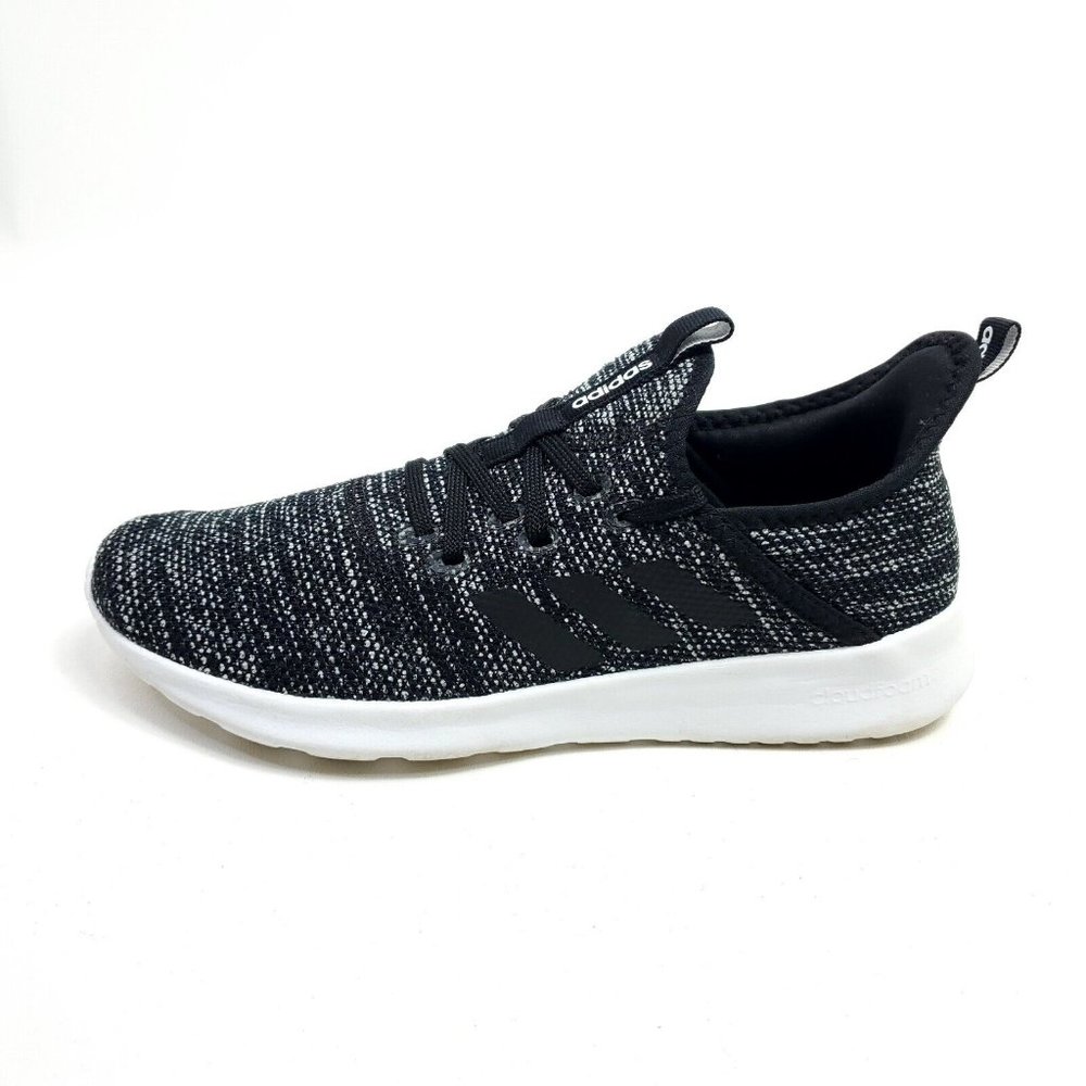 adidas Black and White Slip-On Knit Sneakers